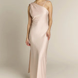 Raye One Shoulder Dress in Champagne