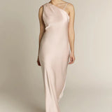 Raye One Shoulder Dress in Champagne