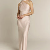 Raye One Shoulder Dress in Champagne