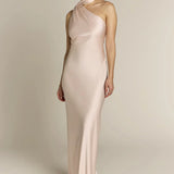 Raye One Shoulder Dress in Champagne
