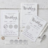 White Scratch The Date Wedding invitations - Scratch & Reveal