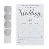White Scratch The Date Wedding invitations - Scratch & Reveal