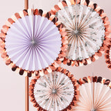 Pastel And Floral Fan Tea Party Decorations
