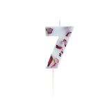 Pressed Petal Number 7 Birthday Cake Candle- 5 Inner Pack
