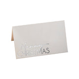 Silver Foil Merry Christmas Place Cards