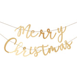 Merry Christmas Gold Acrylic Bunting