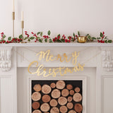 Merry Christmas Gold Acrylic Bunting- 5 Inner Pack