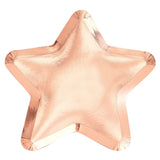 Rose Gold Star Shaped Paper Plates -  Twinkle Twinkle