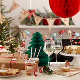 Christmas Honeycomb Baubles  - Vintage Noel