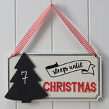 Festive Sleeps Until Christmas Chalkboard Sign - Vintage Noel
