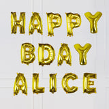Gold Foil Letter Balloons- 5 Inner Pack