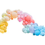 Luxe Bright Balloon Arch with Paper Honeycombs
