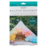 Luxe Bright Balloon Arch with Paper Honeycombs