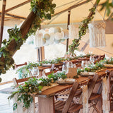 Luxe Sage & White Balloon Arch with White Fans- 5 Inner Pack