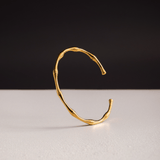 LUXE Polished Bamboo Open Bangle
