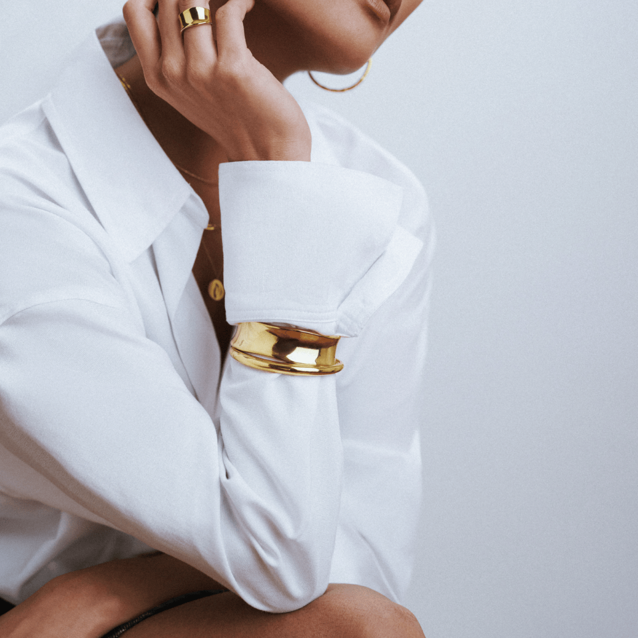 Orelia London LUXE Polished Molten Bangle