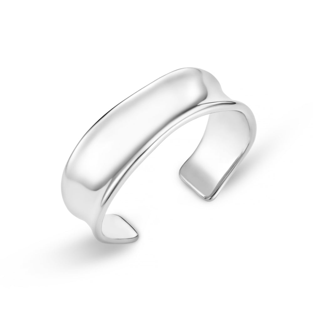 Orelia London LUXE Polished Molten Bangle Silver