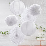 White Hanging Wedding Decorations