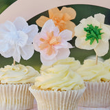 Tissue Paper Flower Cake Toppers- 5 Inner Pack