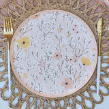 Pink Floral Paper Plates