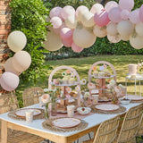 Pink Floral Paper Plates- 5 Inner Pack