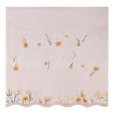 Pink Floral Birthday Napkins