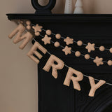 Blush Pink Felt Merry Christmas Bunting- 5 Inner Pack