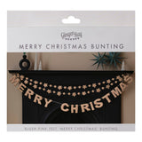 Blush Pink Felt Merry Christmas Bunting- 5 Inner Pack
