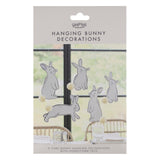 Hanging Easter Bunny Decorations with Honeycomb Tails- 5 Inner Pack