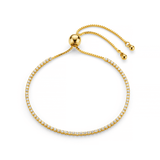 Fine Crystal Tennis Slider Bracelet