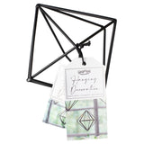 Small Black Metal Geometric Hanging Decoration- 5 Inner Pack