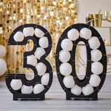 Black 30th Balloon Mosaic Frame Decoration- 4 Inner Pack