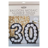 Black 30th Balloon Mosaic Frame Decoration- 4 Inner Pack