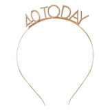 Champagne Gold 40th Birthday Headband