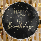 Black & Gold 18th Birthday Balloon- 5 Inner Pack