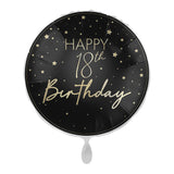 Black & Gold 18th Birthday Balloon- 5 Inner Pack