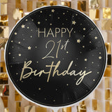 Black & Gold 21st Birthday Balloon