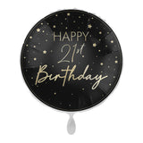 Black & Gold 21st Birthday Balloon