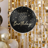Black & Gold 30th Birthday Balloon- 5 Inner Pack