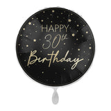 Black & Gold 30th Birthday Balloon- 5 Inner Pack