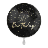 Black & Gold 50th Birthday Balloon