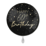 Black & Gold 60th Birthday Balloon