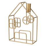 Gold Metal House Christmas Candle Holder- 10 Inner Pack