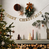 Foliage Christmas Door Swag with Velvet Ribbon & Bells- 5 Inner Pack