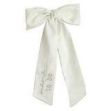 Ivory Embroidered 'Mama to Be' Hair Bow