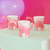 Pink Pop Out Dinosaur Paper Cup- 5 Inner Pack