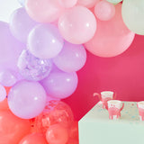Pink, Lilac, Pastel Green and Confetti Balloon Arch- 5 Inner Pack