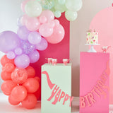 Pink Happy Birthday Dinosaur Shaped Bunting