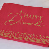Red Happy Diwali Paper Napkins- 5 Inner Pack