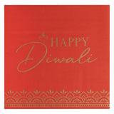 Red Happy Diwali Paper Napkins- 5 Inner Pack